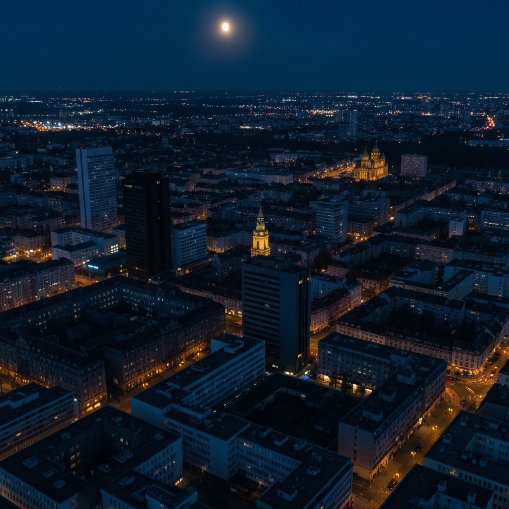City during power blackout